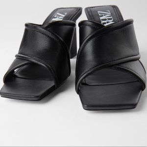 Zara leather heeled sandals